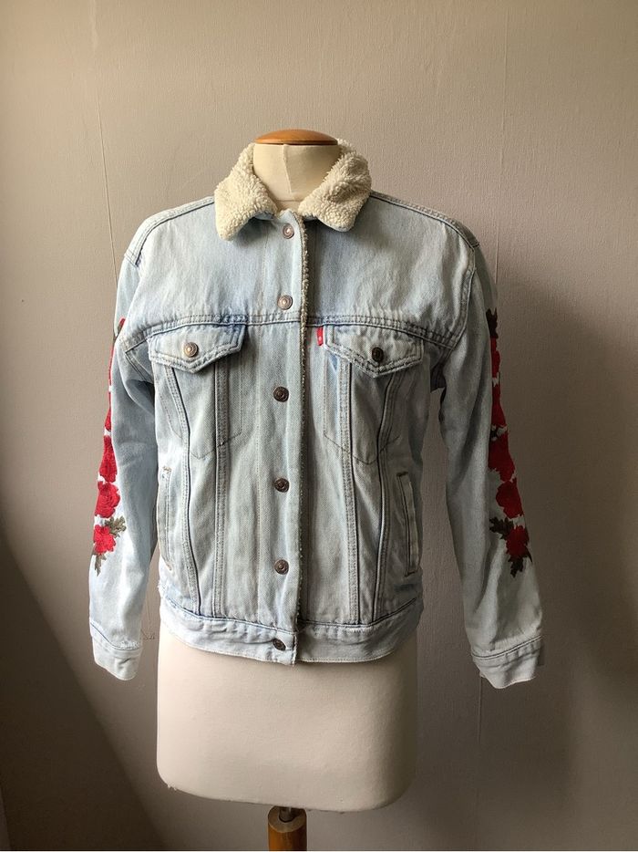 Veste Levi’s Sherpa brodé fleurs - photo numéro 5