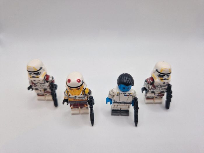 Figurines type lego Admiral Thrawn + Capitaine Enoch + 2 stormtroopers star wars - photo numéro 5