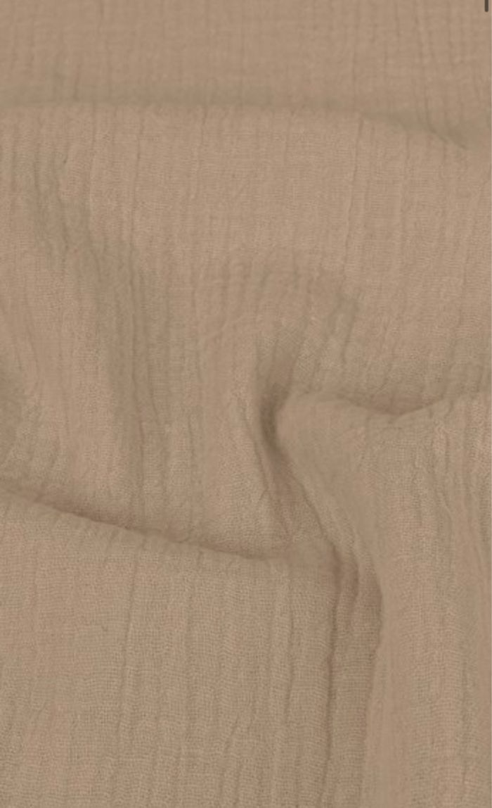 Double gaze de coton couleurs Taupe - photo numéro 2