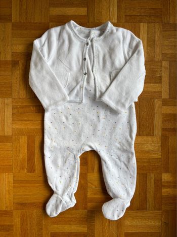 Ensemble pyjama + veste R mini 9 mois neuf