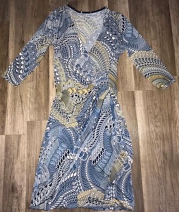 Belle robe moulante bleu vert s