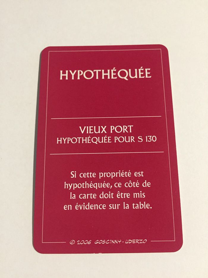 Carte vieux port pièce détachée jeu de société Monopoly le tour de Gaule d'Astérix Hasbro #A53 - photo numéro 2