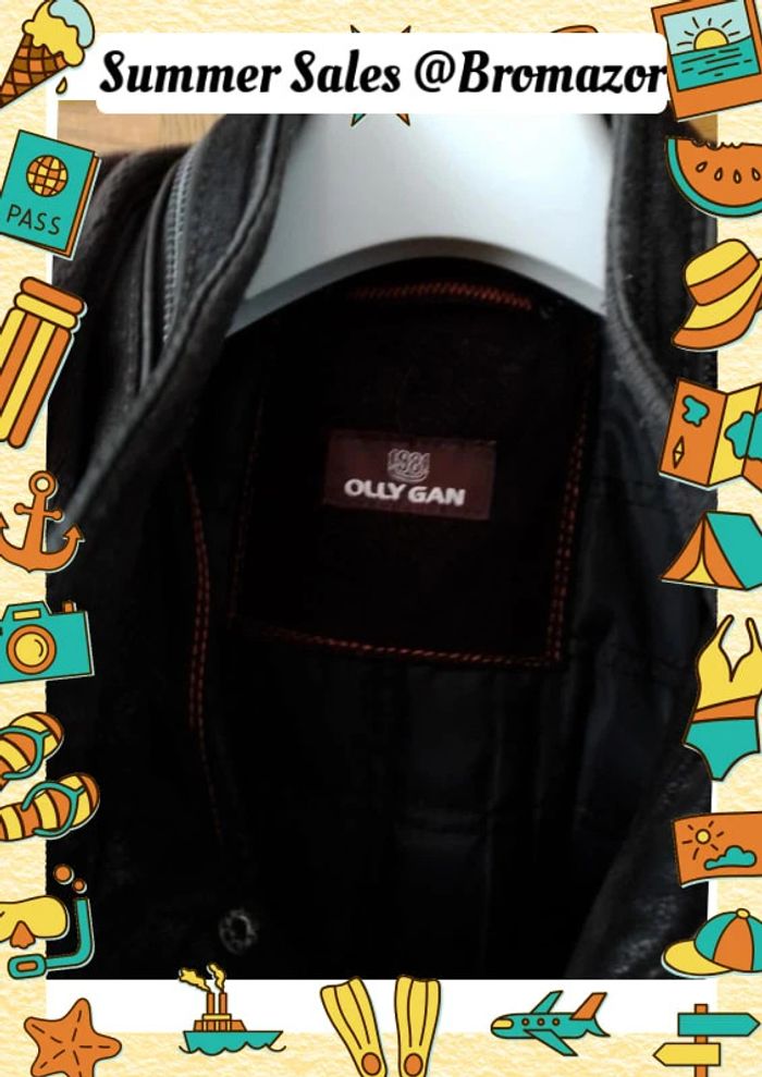 Blouson vintage en cuir Olly Gan taille XL - photo numéro 12