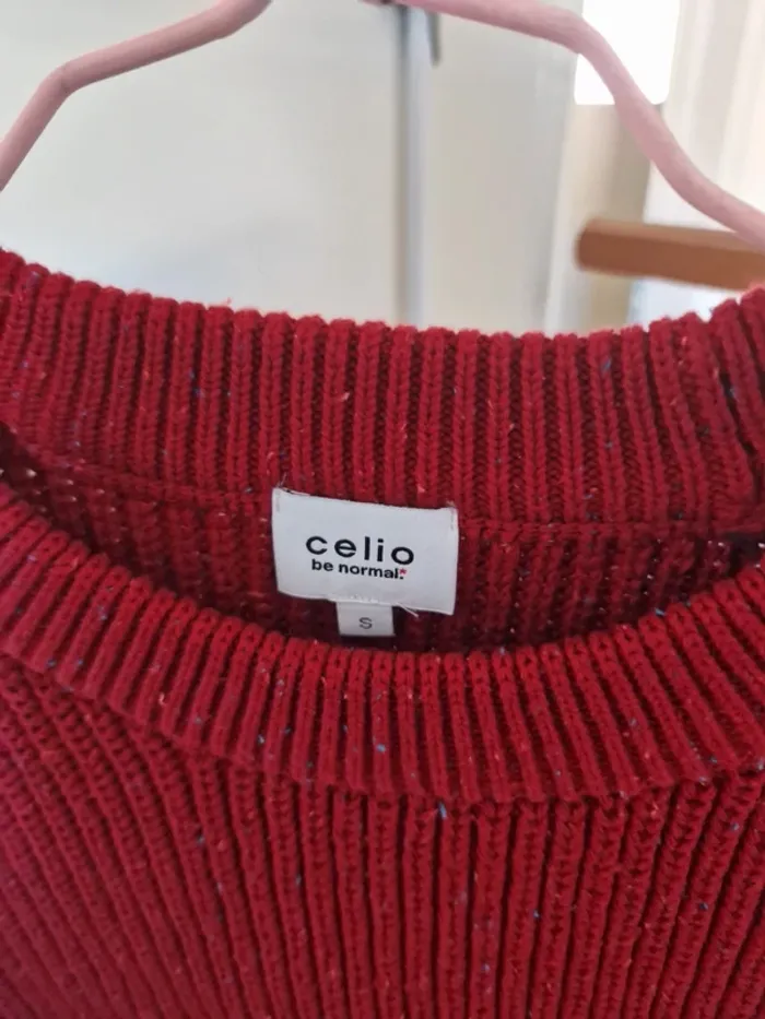 Pull rouge celio - photo numéro 2