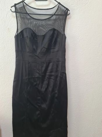 Robe noir droite femme