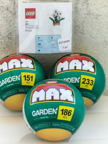 Capsule Max l'hortensia tournesol et campanula et mini lego l'orchidée