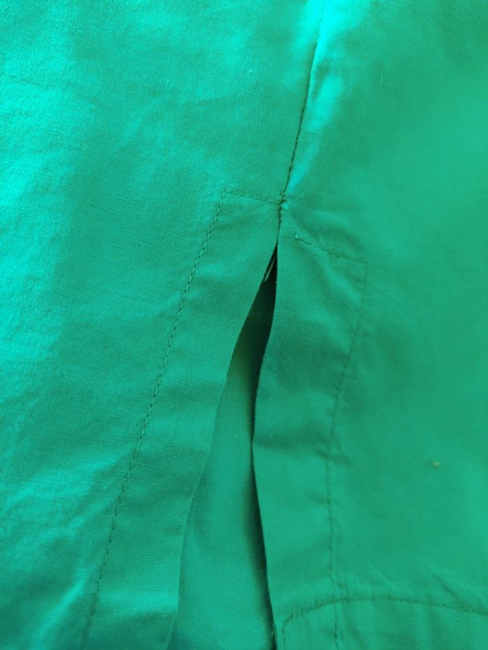 Robe verte en coton à basque - photo numéro 5