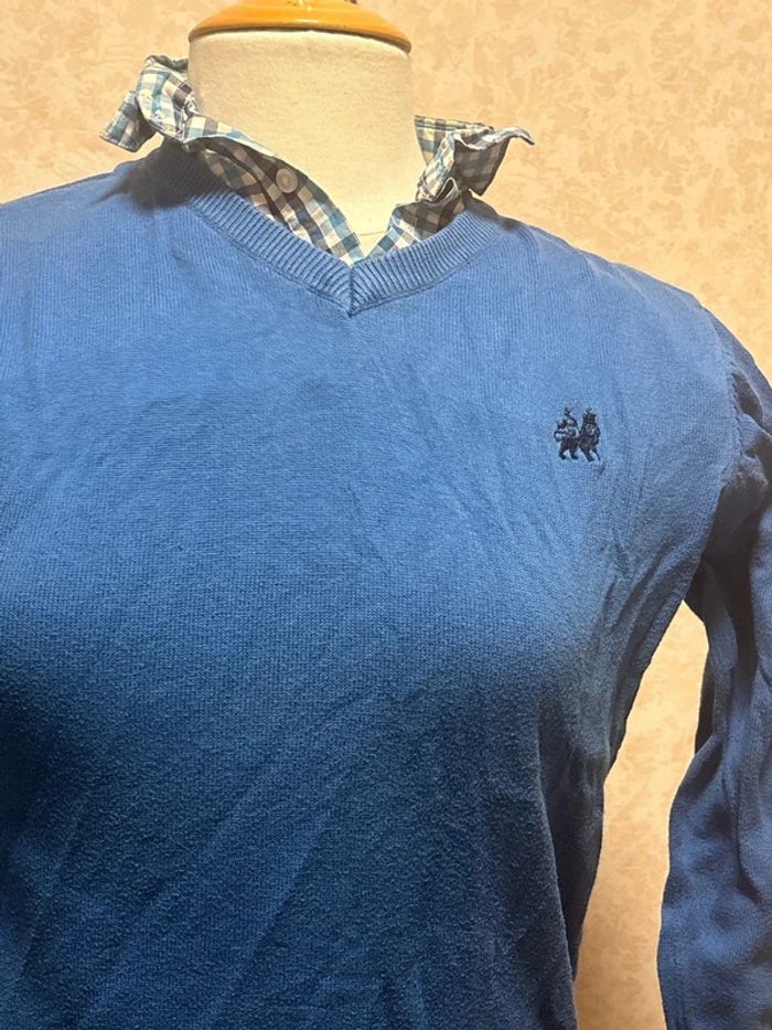 Pull avec col chemise taille 12ans marque in extenso - photo numéro 2