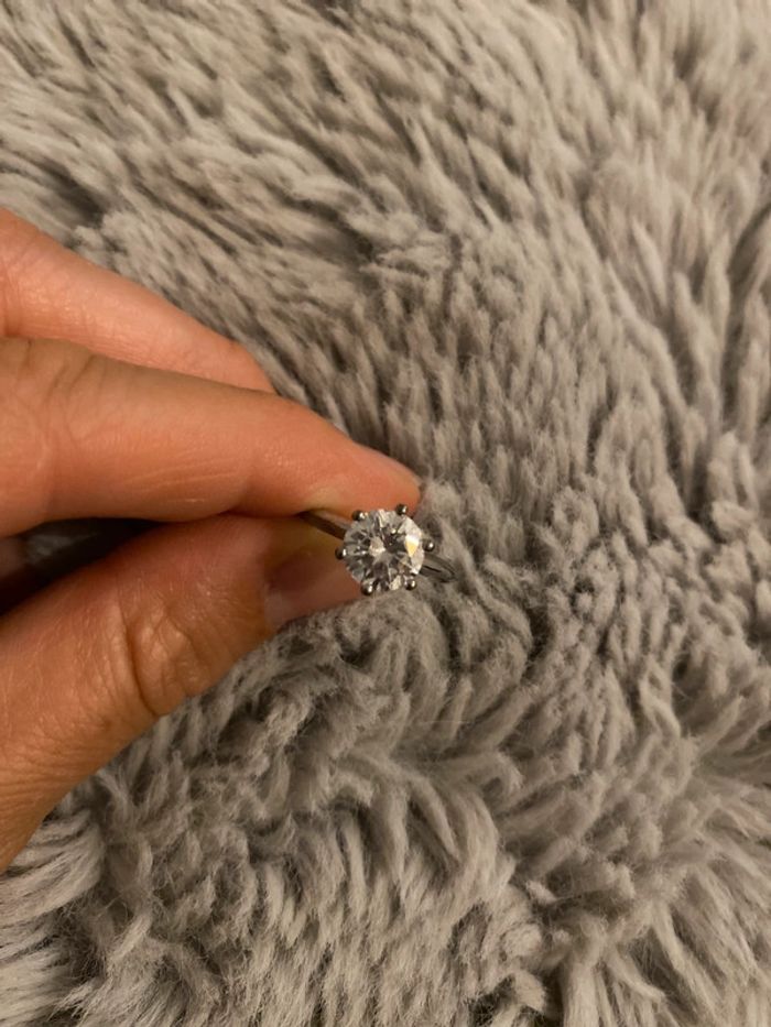 Bague argent 925 solitaire et oxyde de zirconium - photo numéro 4