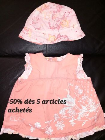 Ensemble haut et son chapeau 12 mois