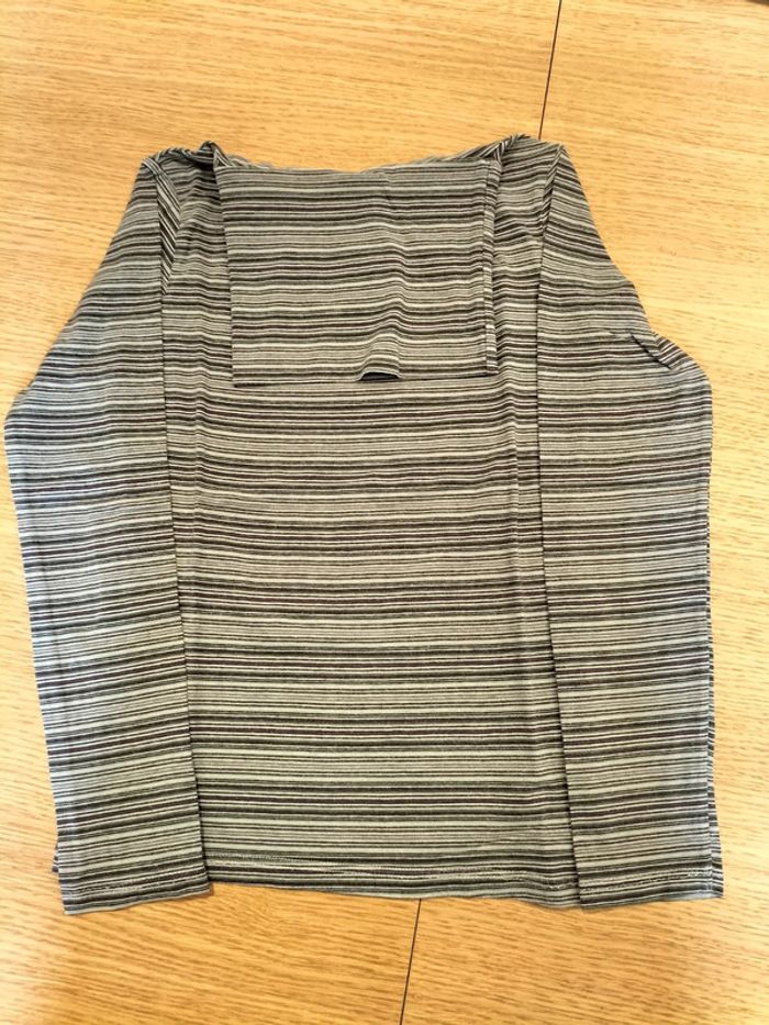 Lot de 3 tee-shirts col montant rayés - Lisa rose / Okaïdi / Vinyl fraise - 10 ans - photo numéro 6