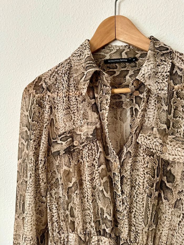 Robe chemise python