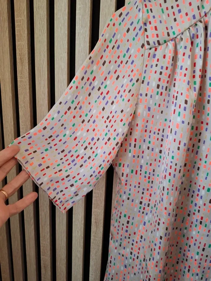 Blouse fluide beige multicolore
 T 38 Scarlet Roos - photo numéro 3