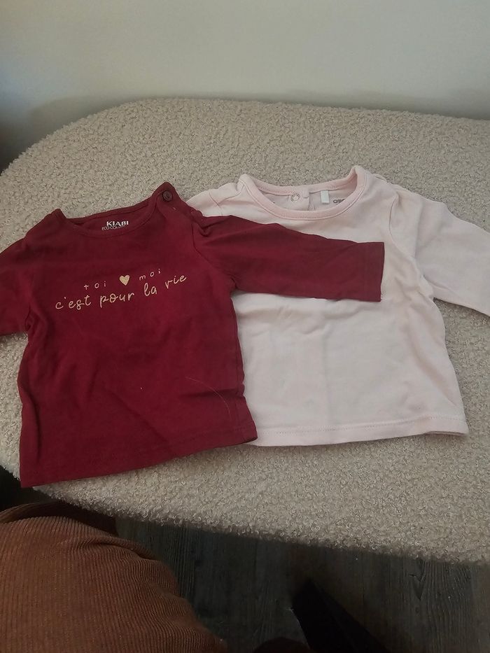 Lot t-shirt bébé 1 mois