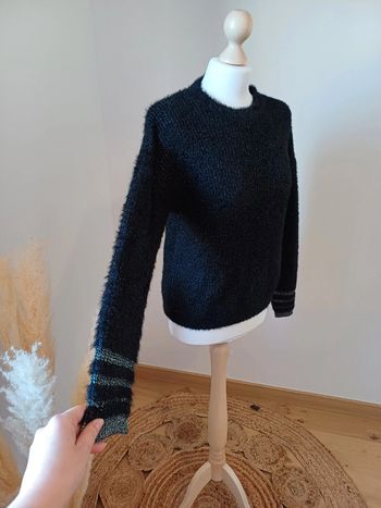 Pull noir pailleté Kiabi taille S 36