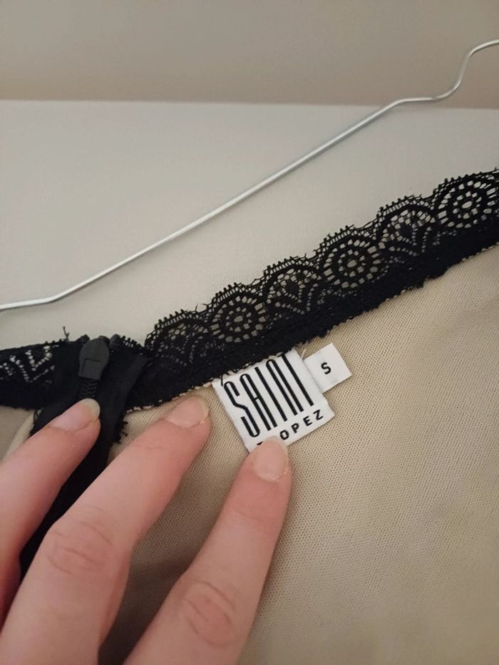 Robe noire chic en dentelle Saint Tropez taille XS/S 34/36 - photo numéro 6