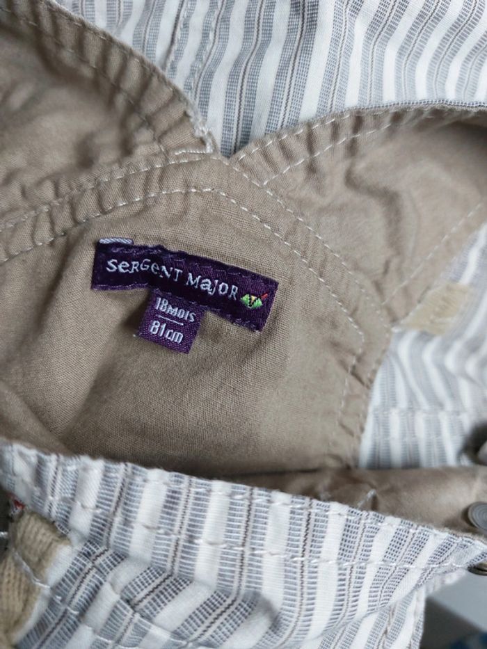 Salopette à rayures Sergent Major Taille 18 mois - photo numéro 6