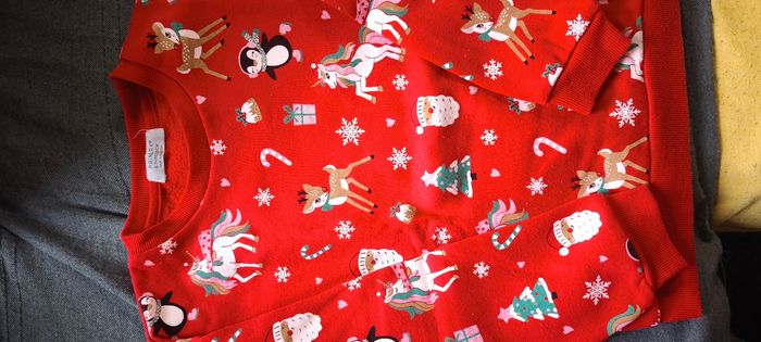 Pull sweat noël fille 6 7 ans - photo numéro 2