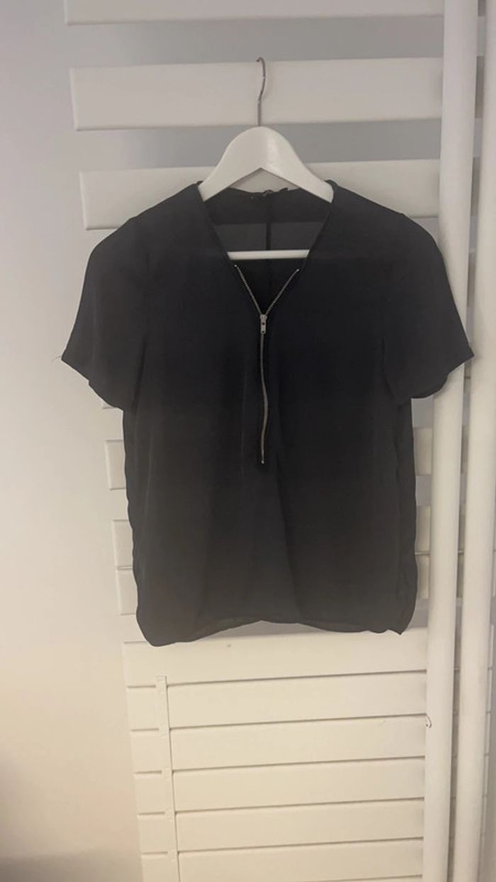Blouse en soie The Kooples noire XS