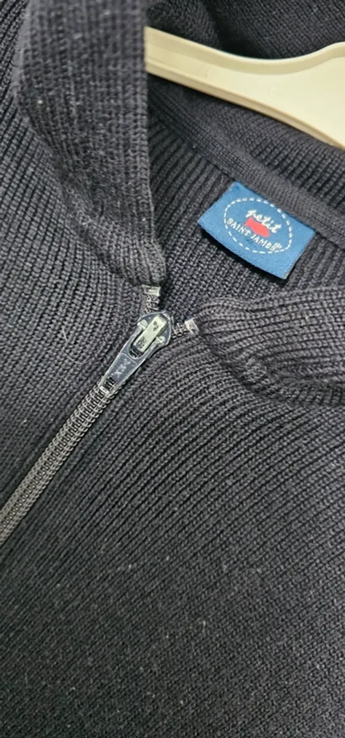 Gilet Sweat Cardigan Laine Saint James Taille 10 ans - photo numéro 4