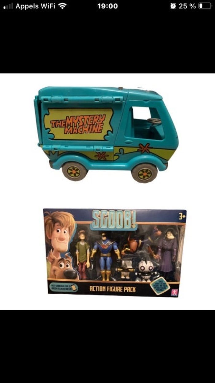 Figurines + camion scooby doo