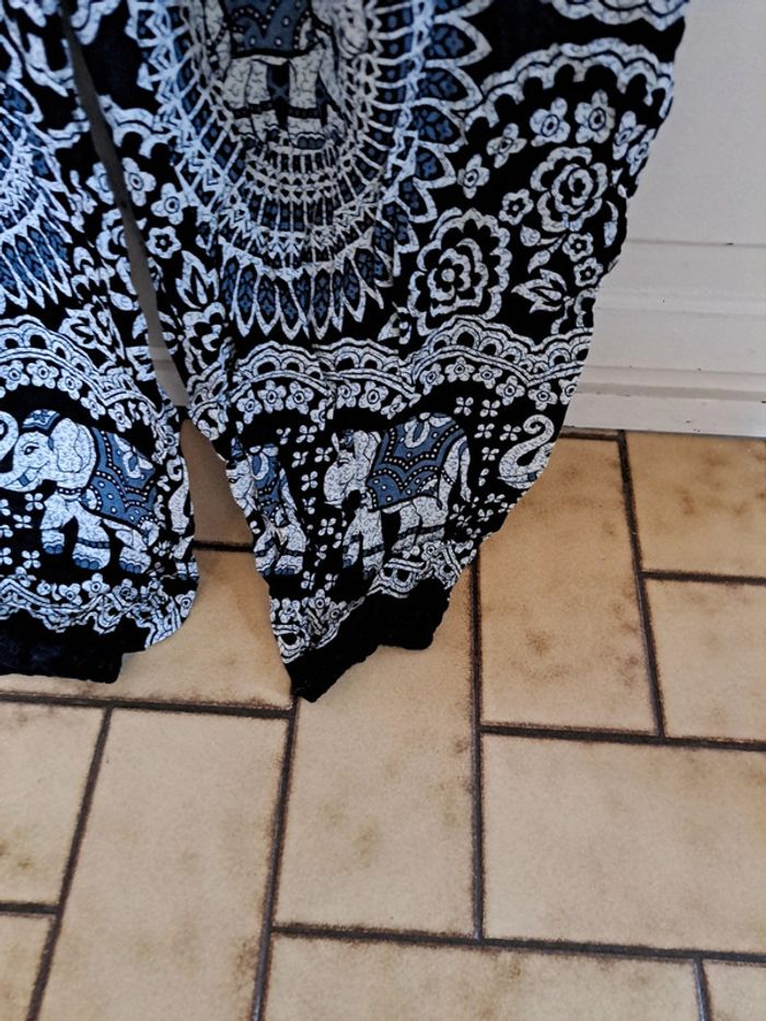 Pantalon léger noir et bleu éléphant 36 - photo numéro 7