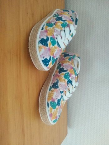 Basket lacet toile imprimée taille 27