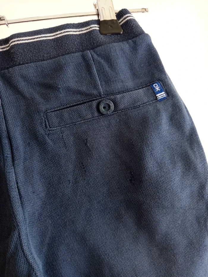 Short bermuda chino taille élastique bleu marine Okaïdi 8 ans - photo numéro 5