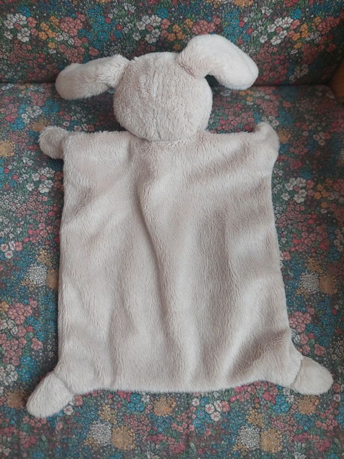 Doudou plat beige lapin Grain de blé - photo numéro 3