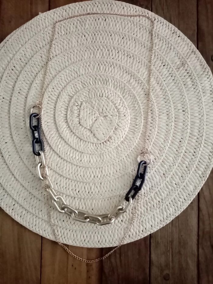 Collier long chaîne dorée