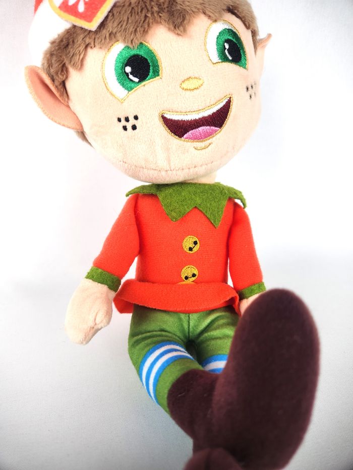 Peluche Lutin Elfe Noël Décoration Jouet Kinder Collection Fêtes Hiver Sapin - photo numéro 3