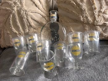 Lot verres et carafe Ricard