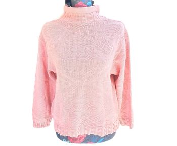 Pull rose fait main L