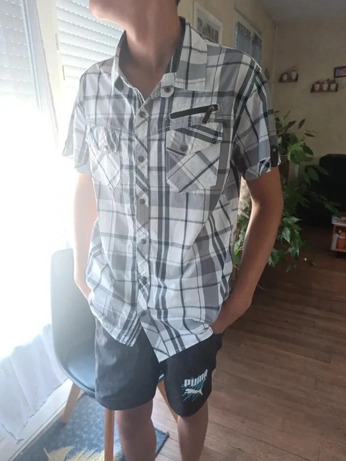 Chemise manche courte terre de marin T:L - photo numéro 2