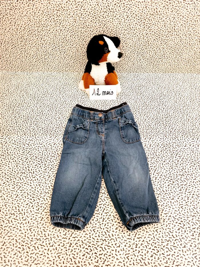 Pantalon en Jeans bleu bébé fille 12 mois 1 an