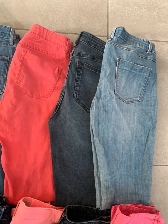 Lot 8 jeans skinny taille 36 - photo numéro 4