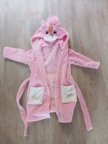 Peignoir licorne 2 ans