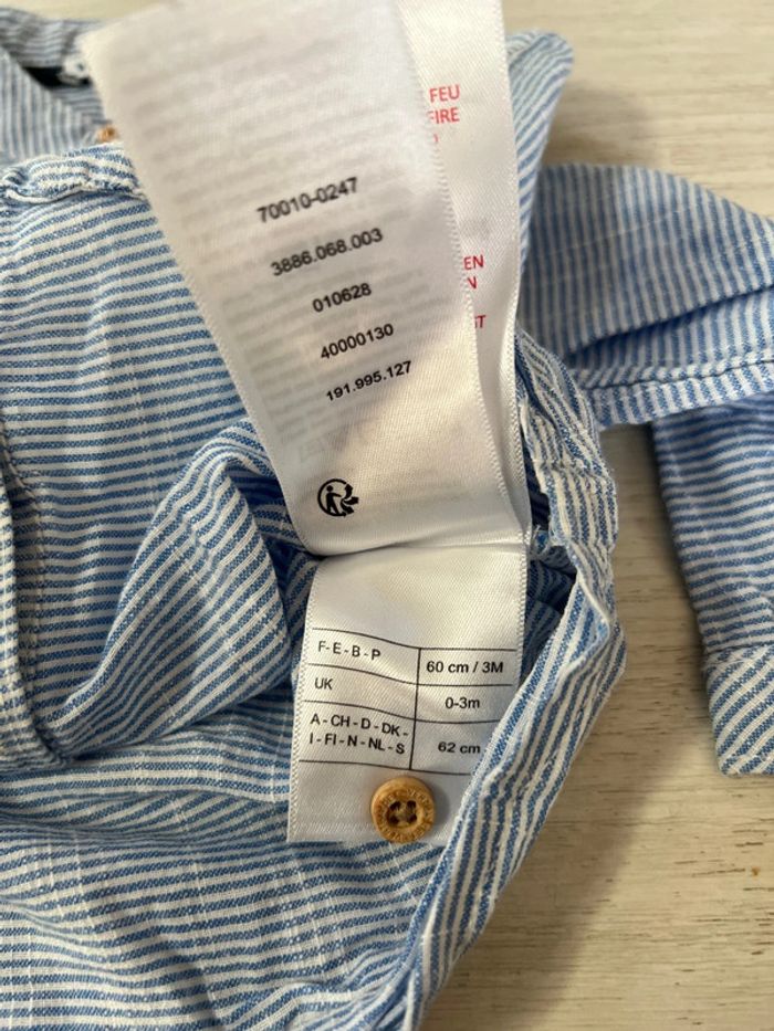 Chemise bleu Verbaudet 3 mois - photo numéro 5