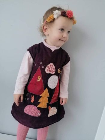 18 mois bébé fille #cathlaul18mois ensemble hivers et tee-shirt col