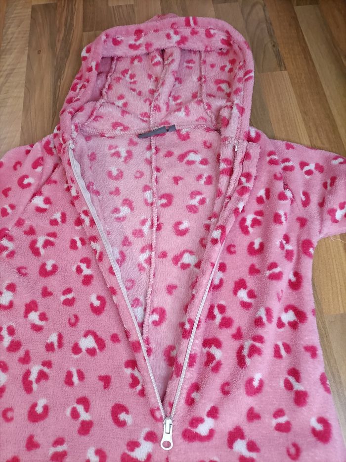 Pyjama tout doux 1 pièce pilou pilou rose rouge blanc 7-8 ans 9th avenue - photo numéro 5