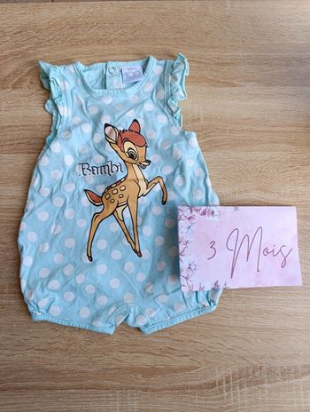 Barboteuse Bambi 3 mois