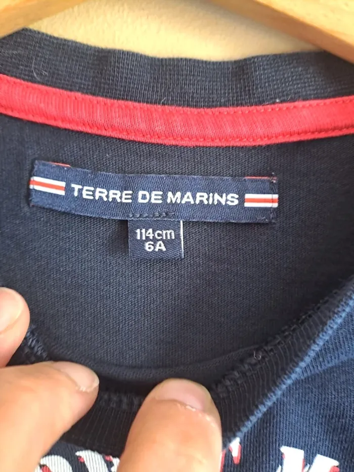 T-shirt garçon 6 ans terre de marins comme neuf - photo numéro 4