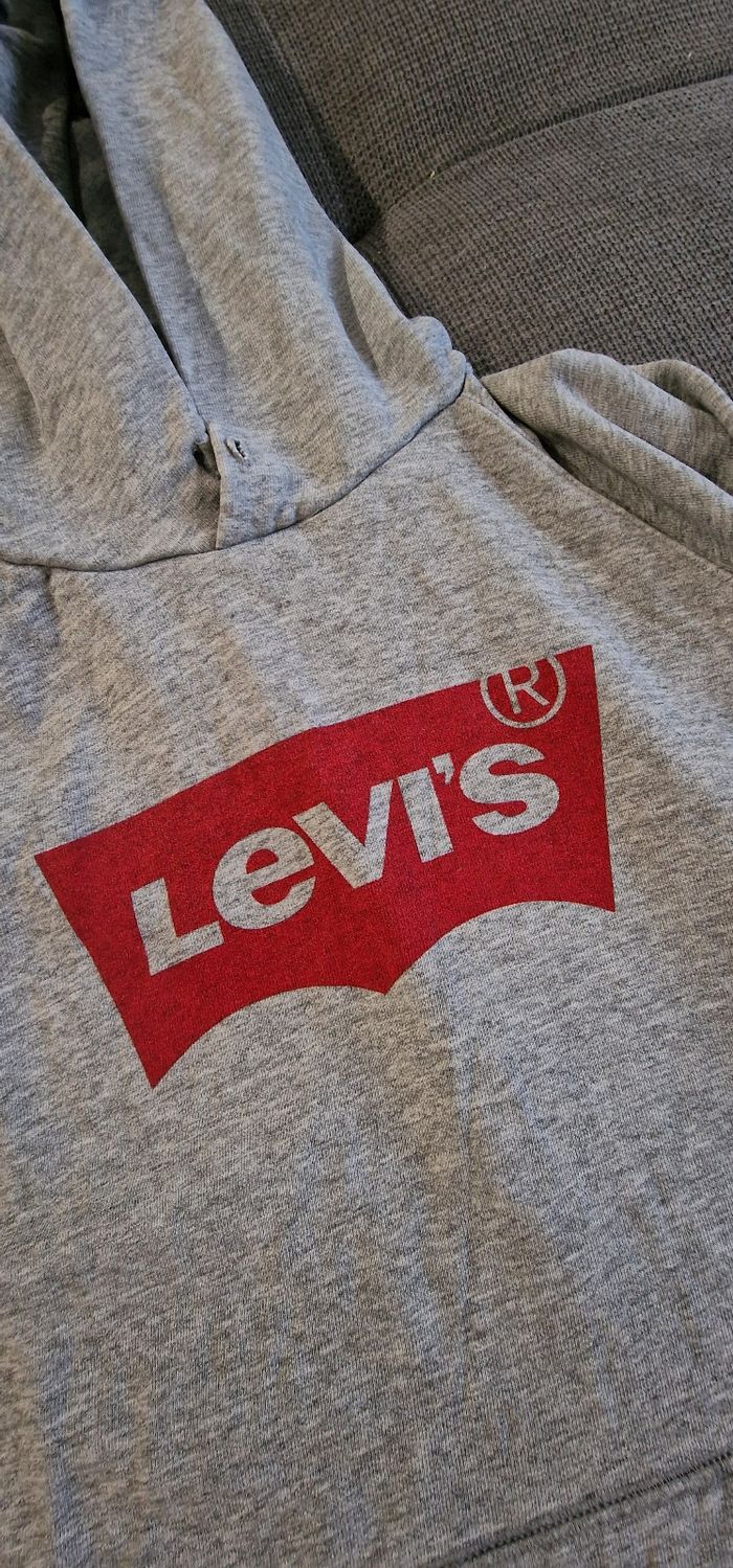 Sweat à capuche Levi's gris - photo numéro 3