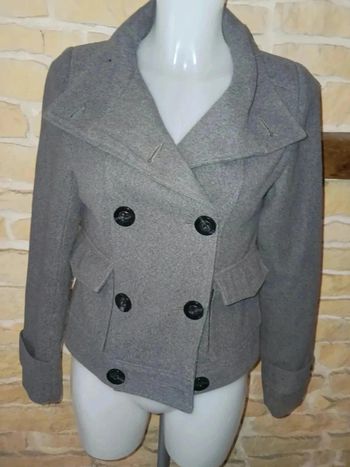 Veste courte gris foncé - style caban