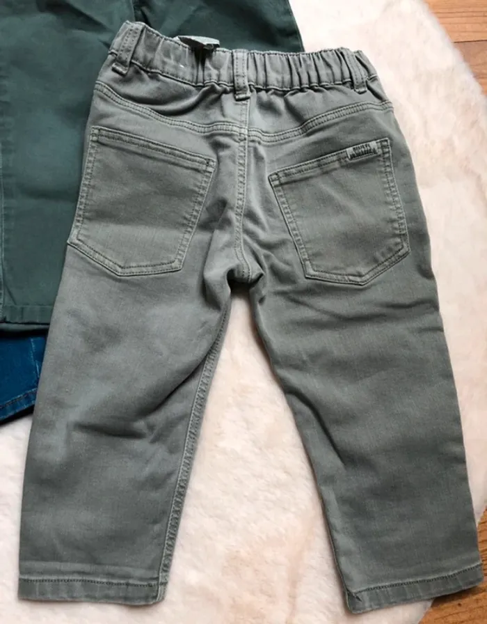 Lot 4 pantalons / jeans 24 mois 86/92cm Zara Kiabi Gémo - photo numéro 7
