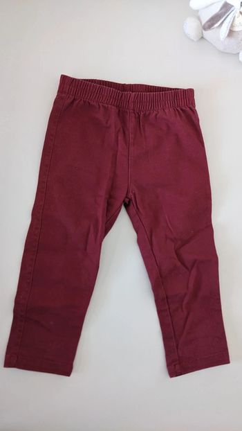 Pantalon rouge/Bordeaux 18 Mois +