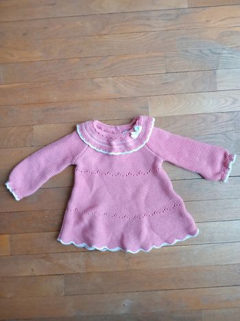 Blouse fille rose Shabby chic 6 mois