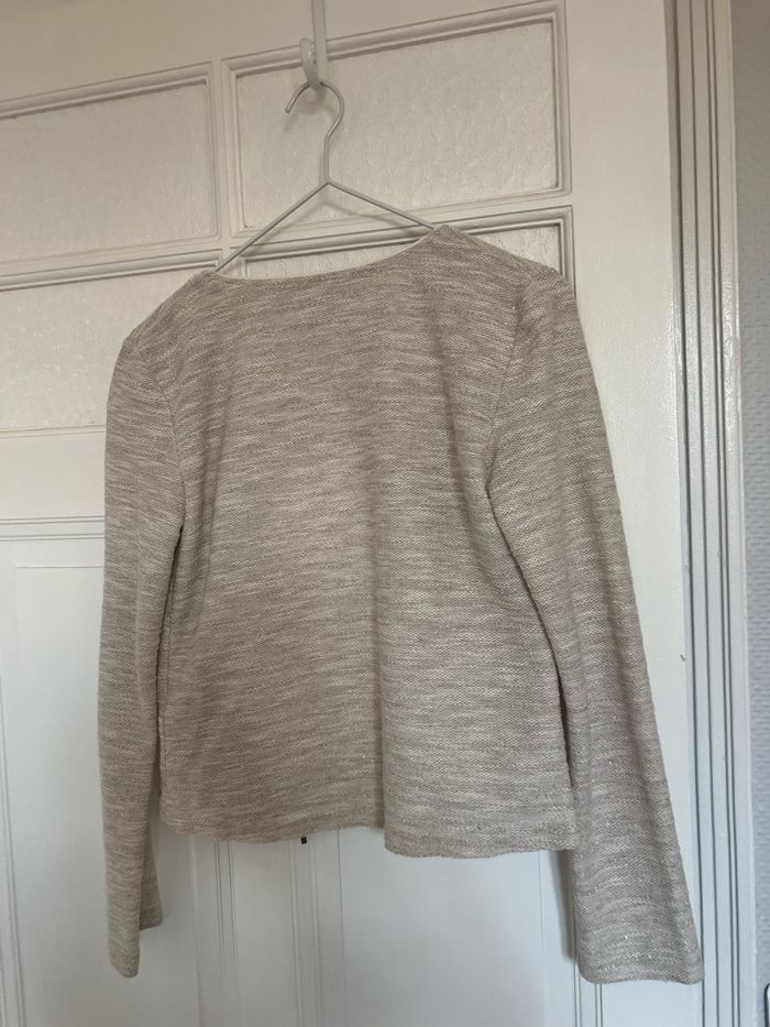 Veste courte beige etam taille S - photo numéro 6