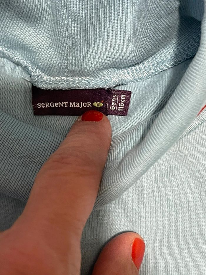 Sous-pull bleu - Sergent Major - 6 ans - photo numéro 2