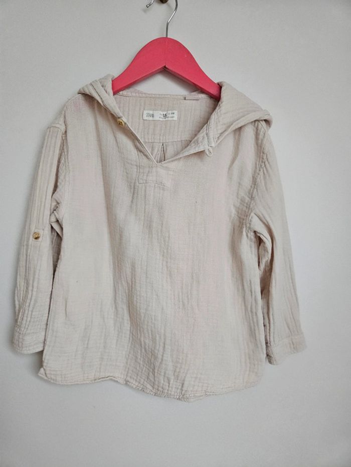 Chemise écru gaze de coton Zara 6 ans - photo numéro 3
